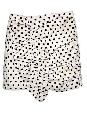 The Impeccable Pig Black and White Polka Dot Mini Skirt